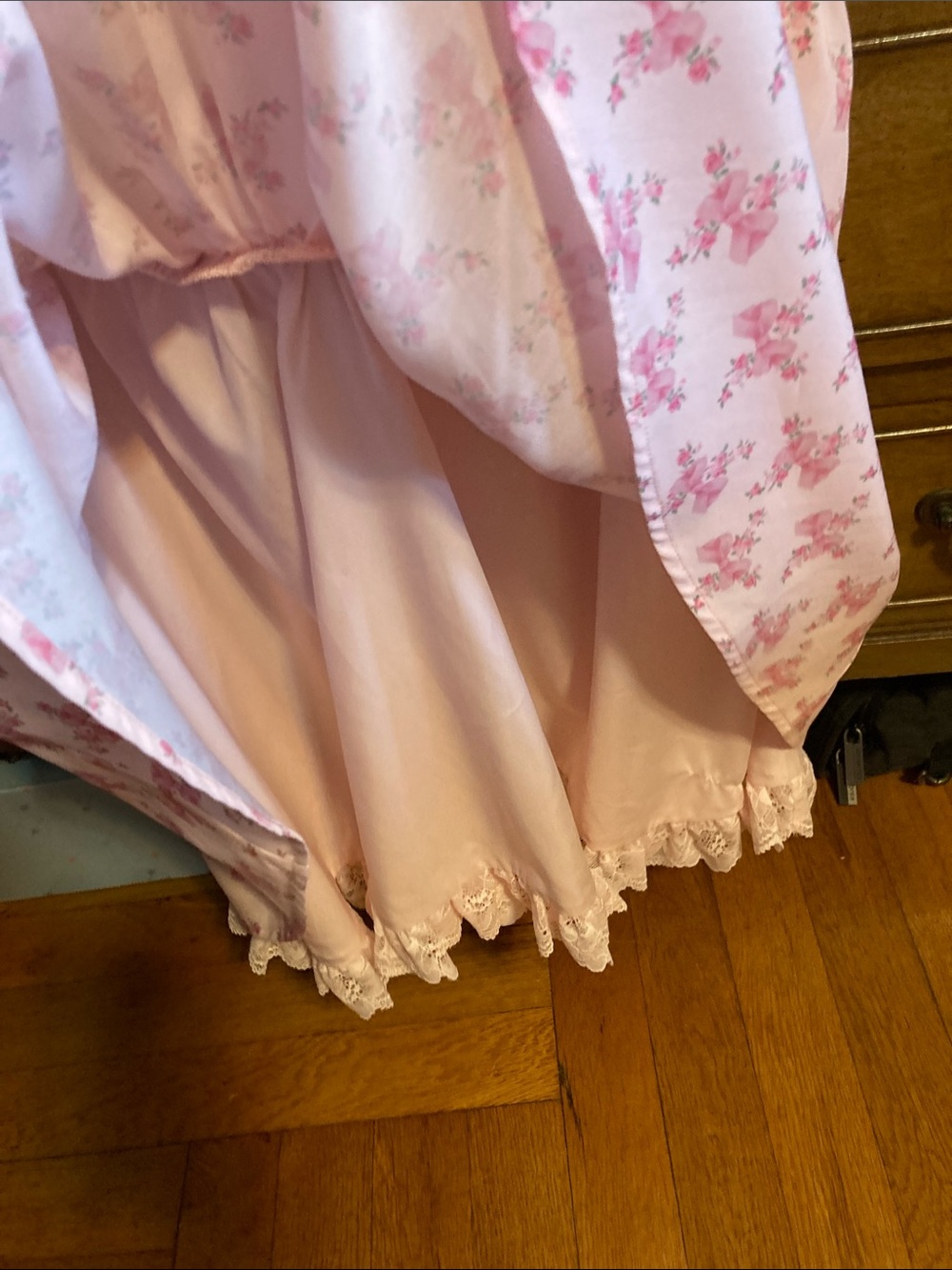 RARERAW Pink Floral Corset Mini Dress with Lace Trim - Picture 5 of 9
